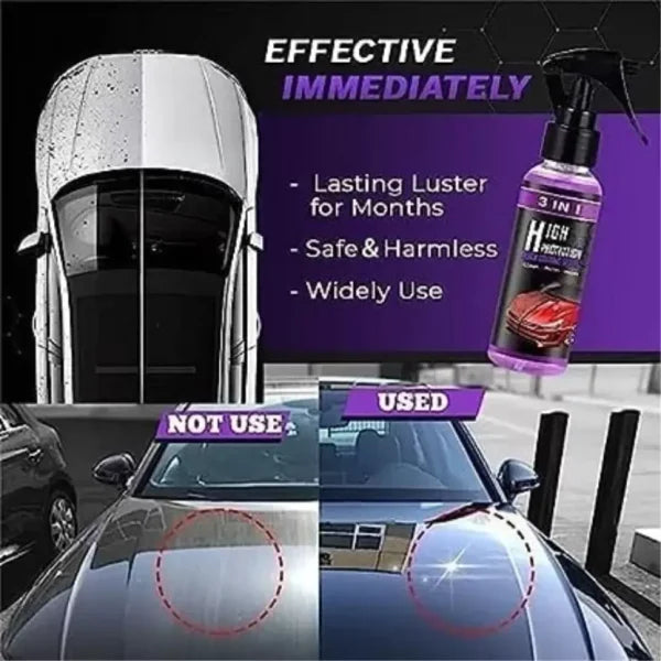 Premium Quality 3 In 1 High Protection Quick Car Coating Spray 🔥| Buy 1 Get 1 Free