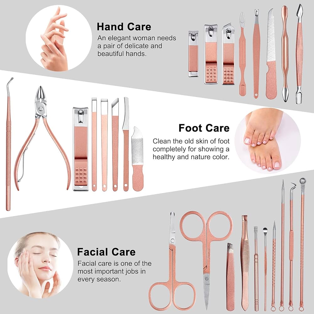 16 PCS Stainless Steel Manicure Pedicure Set | Professional Nail Care Kit | Free Home Delivery