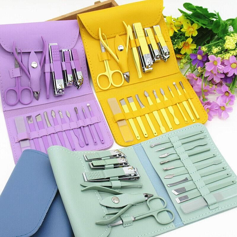 16 PCS Stainless Steel Manicure Pedicure Set | Professional Nail Care Kit | Free Home Delivery
