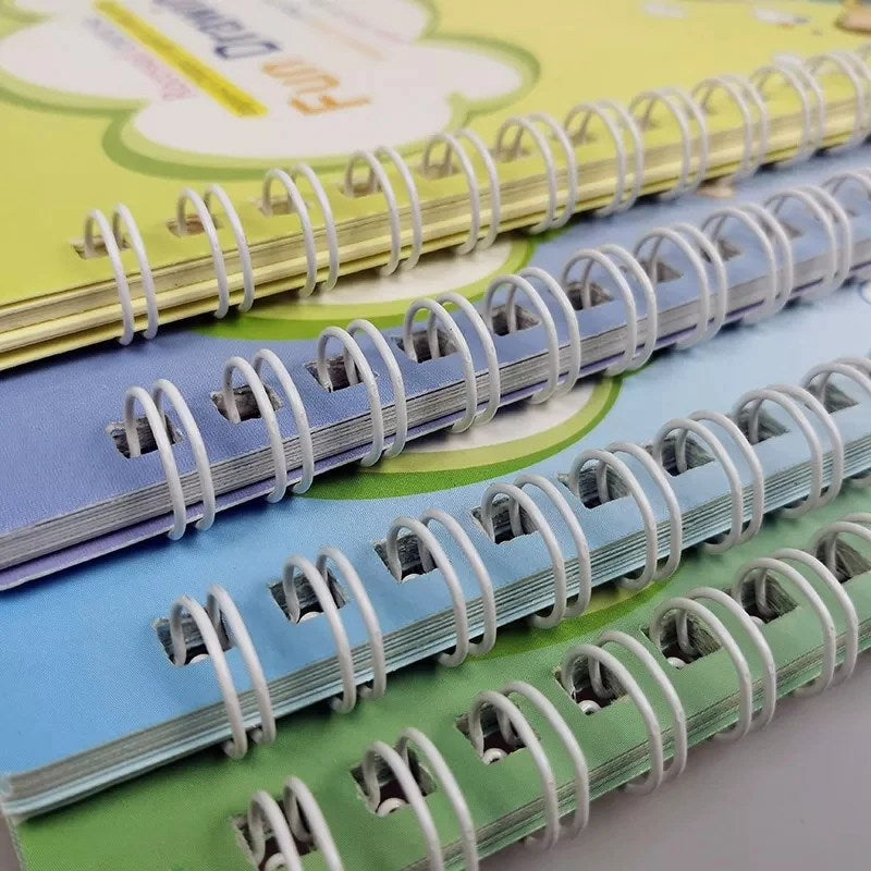 Kids Magic Practice Book (4 Books + 1 Pen + 1 Grip + 10 Refill)