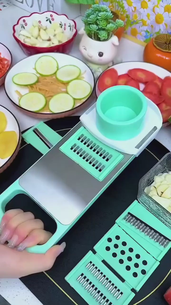 Load video: Imported 5 in 1 Multifunction Vegetable Slicer Cutter